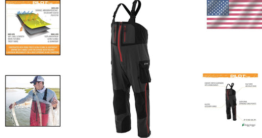 Men's Quick-Access Pilot Rain Bib with Zip Pockets - Fishing & Hunting Essential