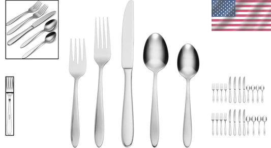 Elegant 20-Piece Flatware Set for 4 - Durable Stainless Steel, Dishwasher Safe