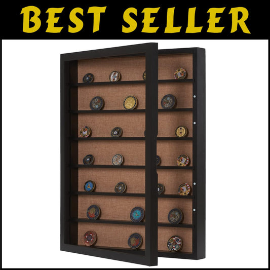 Elegant Extra Large Shadow Box with Adjustable Shelves for Collectibles Display
