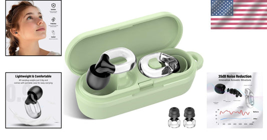 Custom Fit Ear Plugs for Sleeping - 35dB Noise Cancellation, 7 Replaceable Tips