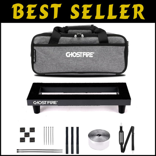 Ultra-Lightweight 0.8lb Guitar Pedal Board with Durable Carry Bag - 13.7''x5.5''