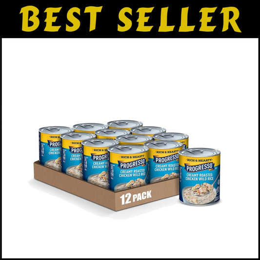 Rich & Hearty Gluten-Free Soup: Creamy Chicken Wild Rice, 12 Cans 18.5 oz