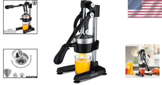 Cast Iron Citrus Juicer with Non-Skid Base - Ideal for Home and Commercial Use