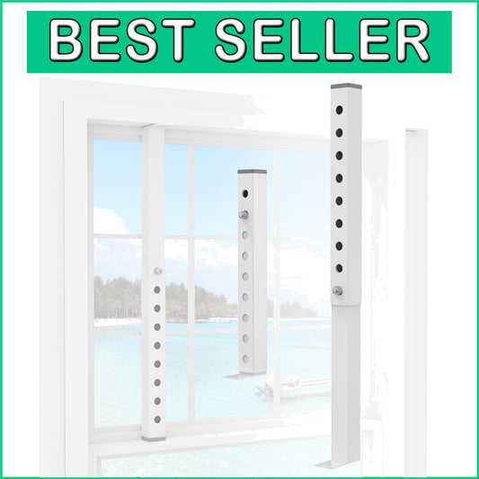 4 Pcs Adjustable Window Lock Bars for Airflow & Child Safety - Easy Installation