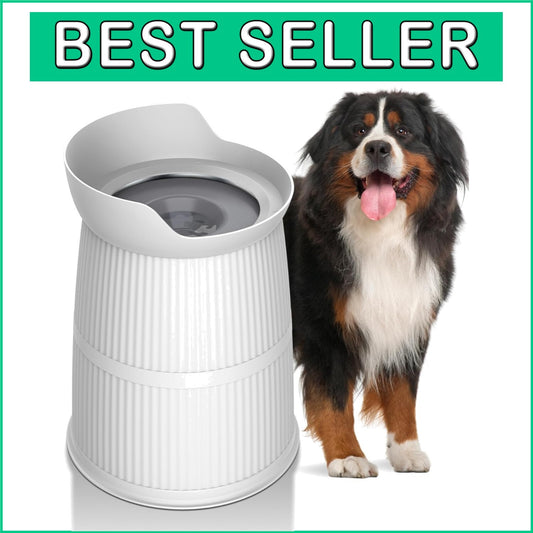 4.4L Stainless Steel Elevated Dog Water Bowl with Non-Slip Base for Large Dogs