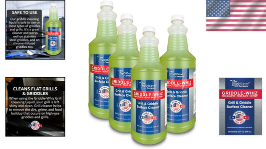 Fast-Acting Grill & Griddle Cleaner - Pack of 4 | Effortless Grease Removal