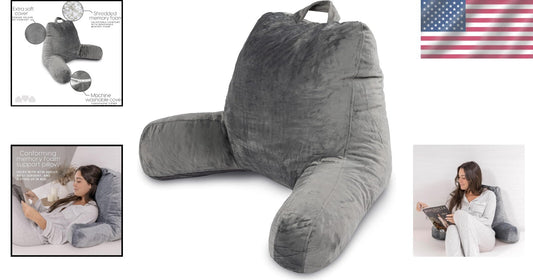 Adjustable Reading Pillow with Shredded Memory Foam - Soft Support for All Ages