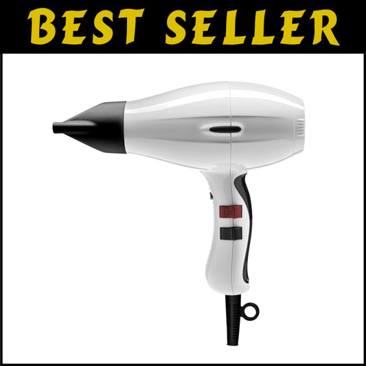 Ceramic Ionic Professional Hair Dryer - 2000 Watts, 2 Attachments, Compact Size