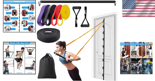 Easy No-Drill Door Anchor Strap Set - Complete Resistance Band Training Kit