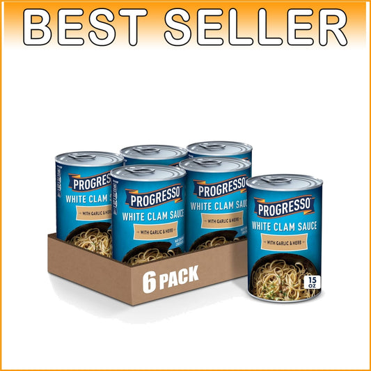 Delicious Clam Sauce with Garlic & Herb - Italian Inspired, 15 oz Cans, Set of 6