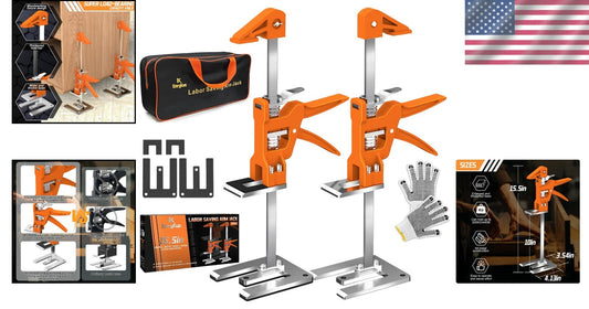 Heavy-Duty Arm Jack 2 Pack, 15.5" Stainless Steel Furniture Lifts, 440LBS Cap...