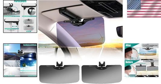 Enhance Driving Comfort: 2-Pack Adjustable Sun Visor Extenders for Cars