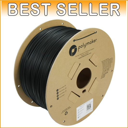 1.75mm Black PLA PRO Filament, 3kg Toughness & Rigidity for Advanced 3D Printing