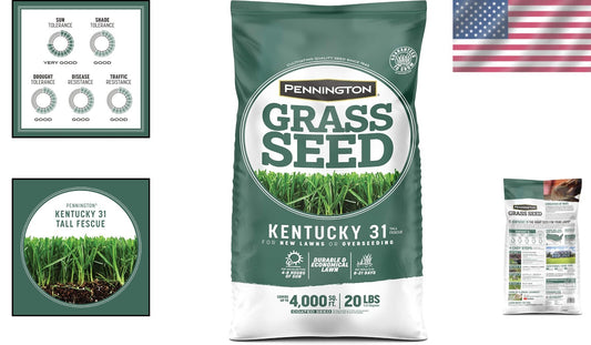 20 lb Kentucky 31 Tall Fescue Grass Seed - Economical, Drought-Resistant Turf