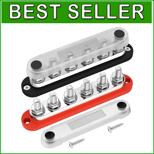 12V Bus Bar Terminal Block – 300A Distribution with Versatile Installation Cover