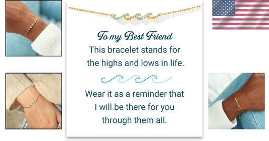 Elegant 925 Silver BFF Friendship Bracelet with 18K Gold - Perfect Gift