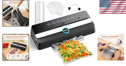 Automatic Vacuum Sealer with Built-in Cutter - Preserve Food Freshness Easily