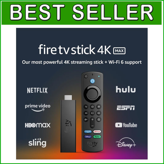 Fire TV Stick 4K Max: Powerful, Wi-Fi 6 Streaming & Alexa Voice Control Remote