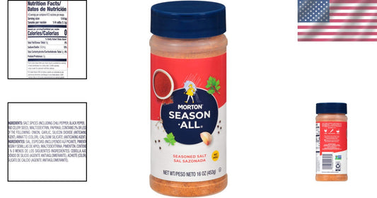 All-Purpose Season-All Seasoned Salt Canister, 16oz - Ideal for All Seasons