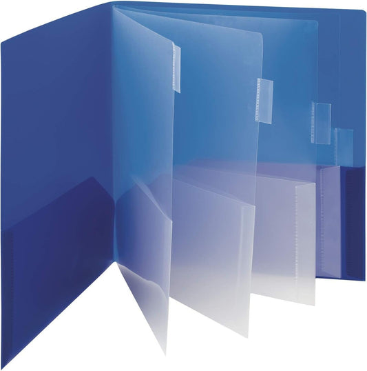 Efficient 10-Pocket Organizer Folder with Assorted Colors for Back to School