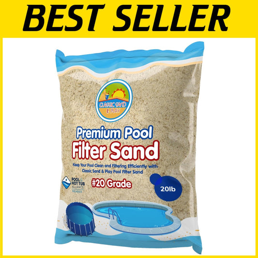 20 lbs Pre-Washed Silica Filter Sand for Above & Inground Pools - No Clogging