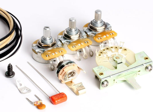 Fender Strat SSS Wiring Kit - Enhance Tone with Professional Diagram & Hardware