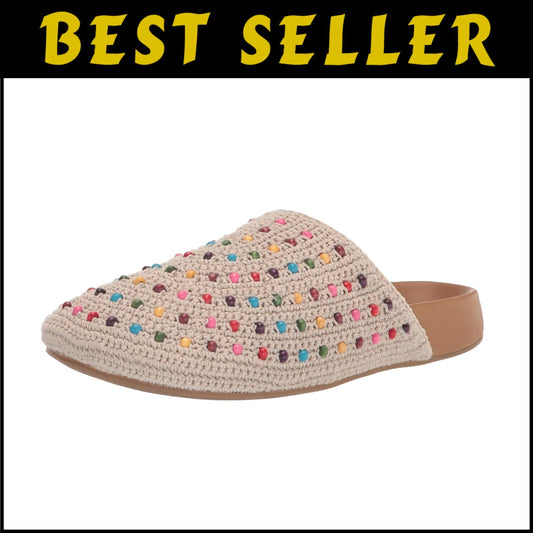 Stylish Women's Bolinas Clogs, Ecru Multi Beads - Comfortable Everyday Slip-Ons