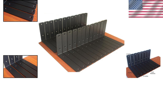 Multi-Purpose 24 Pack of Heavy-Duty Black Shelf Supports - Easy Install Design