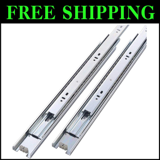 Heavy-Duty 16 Inch Ball Bearing Drawer Slides - Full Extension & Soft Close