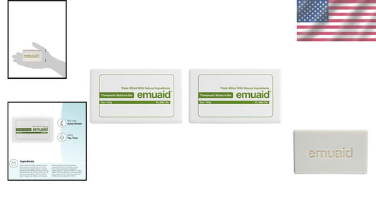 Pack of 2 Therapeutic Moisture Bars - Heal Your Skin with Emu Oil & Tea Tree