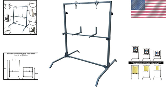 Adjustable Steel Archery Target Stand - Perfect for Uneven Grounds & Bag Targets