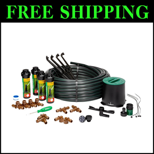 32HE In-Ground Sprinkler System with Click-N-Go Hose Connection - Pro Grade Kit