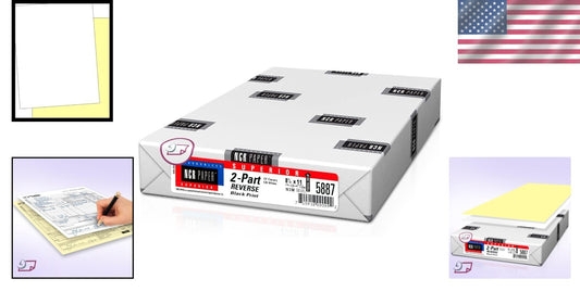 Matte Finish 2-Part Carbonless Paper Pack - 500 Sheets, 8.5x11