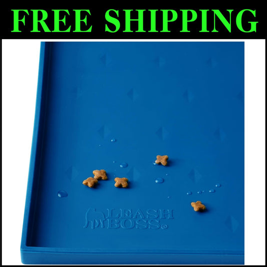 Spill-Proof Food and Water Mat for Dogs & Cats - Dishwasher Safe & Extra Large