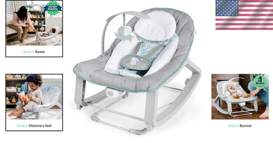 Infant to Toddler 3-in-1 Bouncer, Rocker, and Stationary Seat with Plush Toy