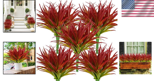 Chic 32-Piece Fake Grass Plants Set - Weather-Resistant Greenery for Any Space