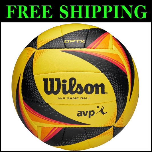 Lightweight AVP Game Volleyball - Official Yellow/Black for Competitive Play