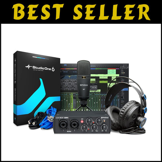 AudioBox 96 25th Anniversary Studio Bundle: Condenser Mic & Headphones Included
