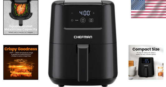 Space-Saving 2 Qt Mini Air Fryer with Nonstick Basket - Quick & Easy Meals