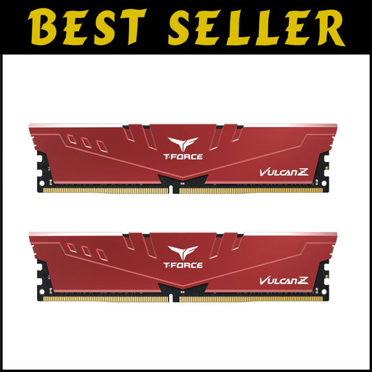 Ultra Low Voltage T-Force Vulcan Z 32GB RAM (2x16GB) 3200MHz - Red Power Upgrade