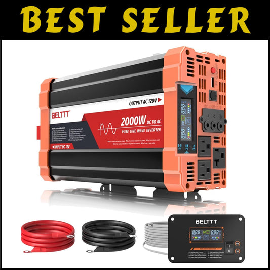 Efficient 2000W DC to AC Inverter for Off-Grid Living & Outdoor Adventures