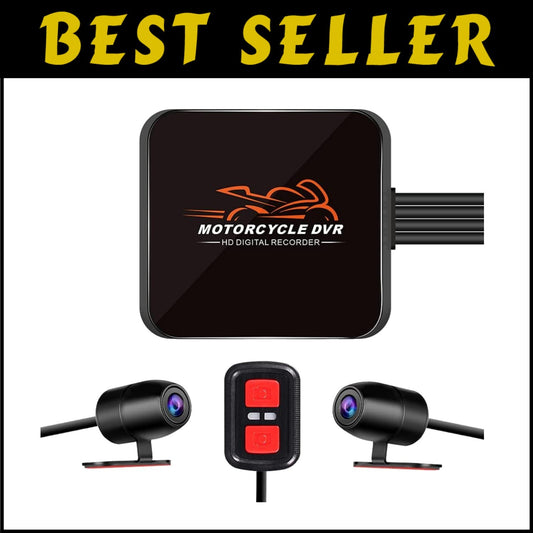 Dual 1080P Motorcycle Dash Cam with Starlight Night Vision & WiFi Connectivity