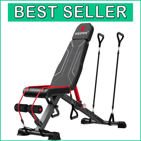 900LB Adjustable Weight Bench - Foldable Incline/Decline for Full Body Workout