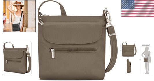 Classic Mini Anti-Theft Shoulder Bag with 5-Point Security - Unisex Design