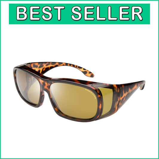FitOns Tortoise Shell Polarized Sunglasses - Innovative Fit Over Design