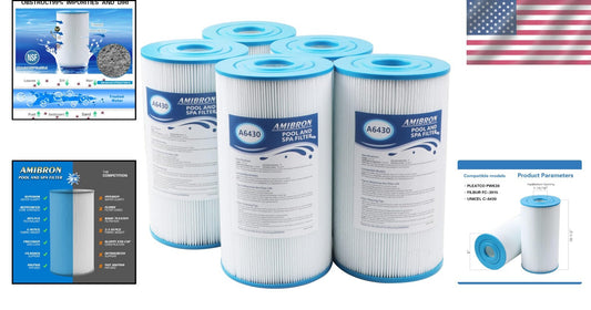 Durable 30 sq.ft Spa Filter Replacement for Watkins 31489, 5 Pack Convenience