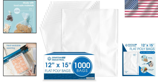 Bulk 1000 Pack 1.1 Mil Clear Poly Bags - Perfect for Bread Dough & Shipping