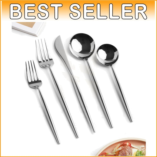 Elegant Heavy Duty 18/10 Silverware Set - Perfect for Everyday and Formal Use