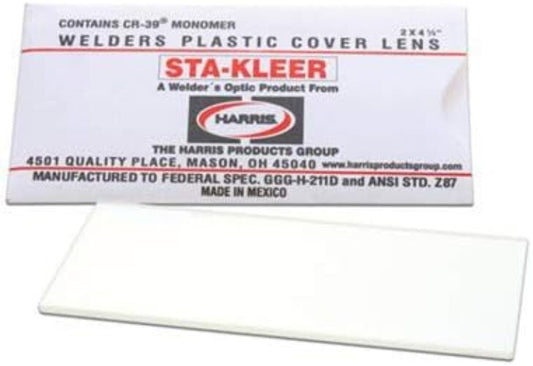100 Pack Clear Plastic Lens Covers for Welding Helmet - 2" x 4.25" Size
