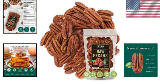 Ethically Sourced 2.75 lb Raw Pecan Halves - Nutritional Powerhouse Snack